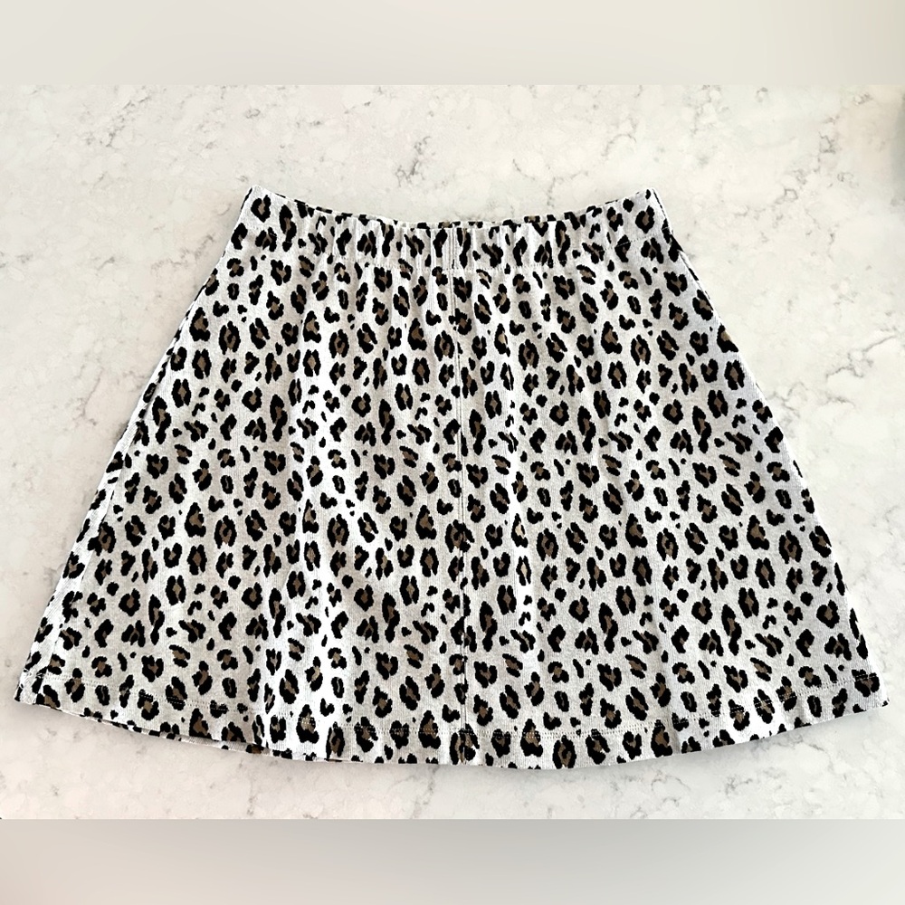 LOFT Women's Leopard Print Knit Skirt